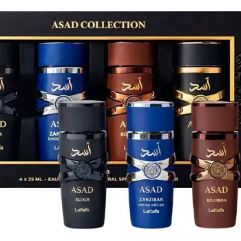 Kit Lattafa Asad Collection 4 Frascos 25ml