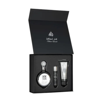 Kit Árabe Fakhar Black Lattafa 100ML Edp 3 PÇS